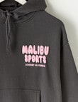 Switch Malibu Puff Print Oversized Hoodie, Charcoal product photo View 02 S