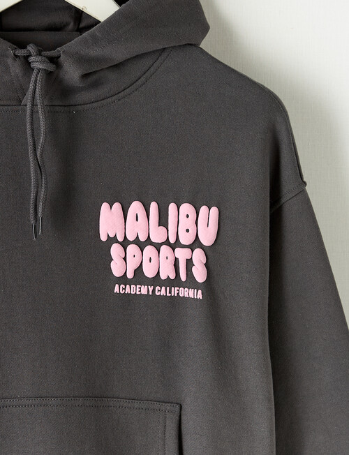 Switch Malibu Puff Print Oversized Hoodie, Charcoal product photo View 02 L