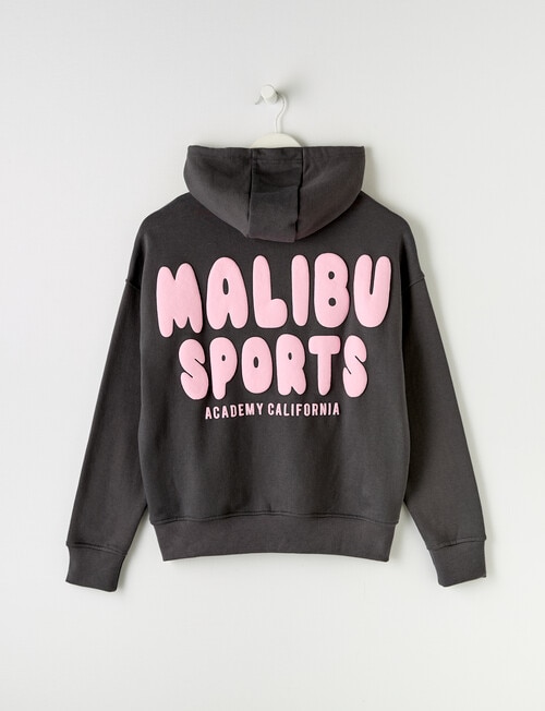 Switch Malibu Puff Print Oversized Hoodie, Charcoal product photo View 03 L