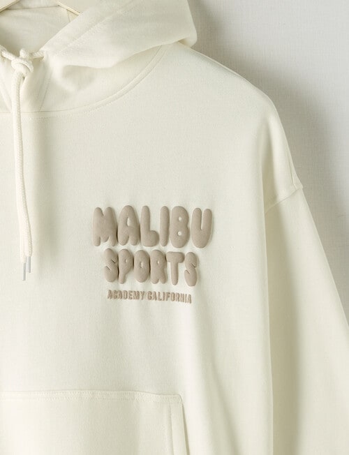 Switch Malibu Puff Print Oversized Hoodie, White product photo View 02 L