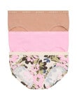 Bonds Cottontails Midi Brief, 3-Pack, Paradise Posey, Sugar Bomb & Blush Latte, 10-24 product photo View 07 S