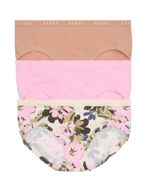 Bonds Cottontails Midi Brief, 3-Pack, Paradise Posey, Sugar Bomb & Blush Latte, 10-24 product photo View 07 L