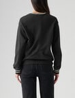 Levis Heritage Sport Crew Archival Script Sweatshirt, Pirate Black product photo View 02 S