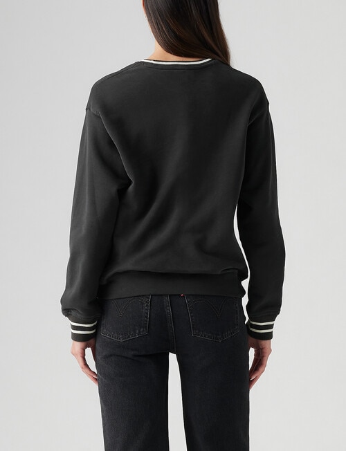 Levis Heritage Sport Crew Archival Script Sweatshirt, Pirate Black product photo View 02 L