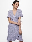 ONLY Olivia Short Sleeve Wrap Dress, Nanna Flower product photo View 04 S