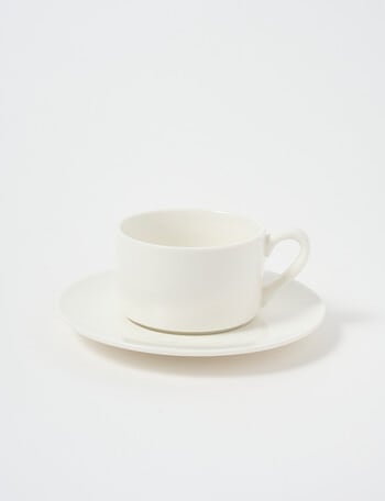 Alex Liddy Contemporary Cup & Saucer, White, 200ml product photo