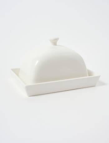 Alex Liddy Contemporary Butter Dish, White product photo