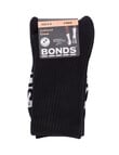 Bonds Logo Crew Sock, 3-Pack, Black product photo View 02 S