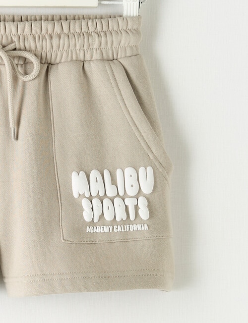 Switch Malibu Puff Print Fleece Short, Stone product photo View 02 L