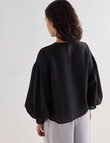 State of play Stella Pintuck Long Sleeve Top, Black product photo View 02 S