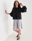 State of play Stella Pintuck Long Sleeve Top, Black product photo View 03 S