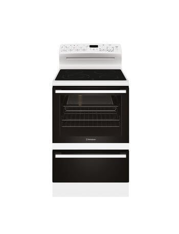 Westinghouse Electric Freestanding Oven with Ceramic Cooktop 60cm, White, WLE645WCB product photo