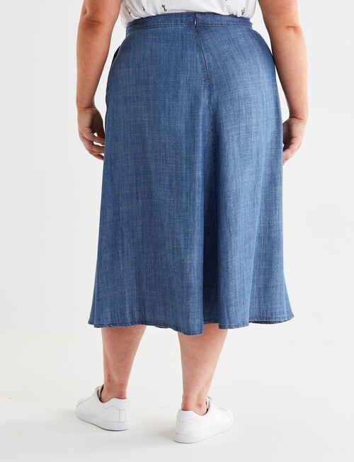 Studio Curve Chambray Skirt, Chambray product photo View 02 L