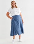 Studio Curve Chambray Skirt, Chambray product photo View 03 S