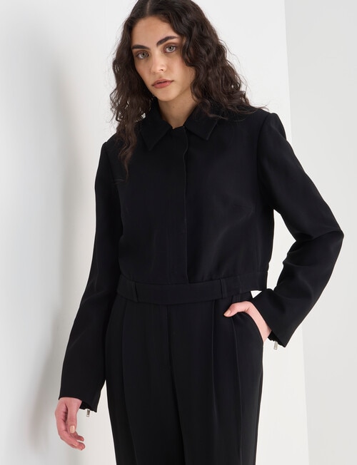 State of play Bernie Cropped Blazer, Black product photo View 05 L