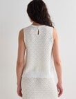 State of play Otis Lace Knit Top, Ivory product photo View 02 S