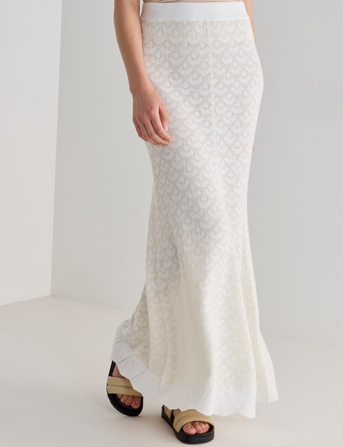 State of play Otis Lace Knit Skirt, Ivory product photo