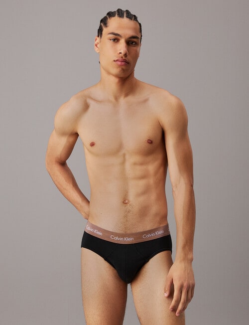 Calvin Klein Cotton Stretch Engineered Trunk, 3-Pack, Black, Shade, Slate product photo View 02 L