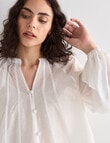 State of play Riley Panelled Long Sleeve Blouse, White product photo View 04 S