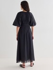 State of play Imogen Puff Sleeve Midi Dress, Black product photo View 02 S