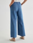 Jigsaw Gina Chambray Trousers, Blue product photo View 02 S