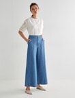 Jigsaw Gina Chambray Trousers, Blue product photo View 03 S