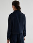 Jigsaw Huxley Stitch Detail Jacket, Navy product photo View 02 S