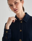 Jigsaw Huxley Stitch Detail Jacket, Navy product photo View 04 S