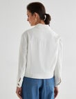 Jigsaw Huxley Stitch Detail Jacket, Cream product photo View 02 S