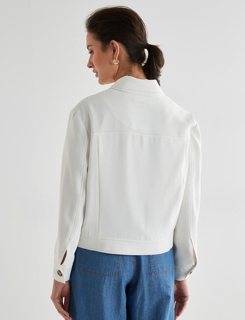 Jigsaw Huxley Stitch Detail Jacket, Cream product photo View 02 L