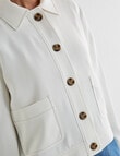 Jigsaw Huxley Stitch Detail Jacket, Cream product photo View 05 S