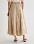 Jigsaw Sydney Panelled Midi Skirt, Stone product photo View 02 S