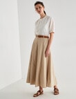 Jigsaw Sydney Panelled Midi Skirt, Stone product photo View 03 S