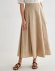 Jigsaw Sydney Panelled Midi Skirt, Stone product photo View 05 S