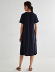 Jigsaw Nola Panelled Knit Dress, Navy product photo View 02 S