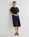 Jigsaw Nola Panelled Knit Dress, Navy product photo View 03 S