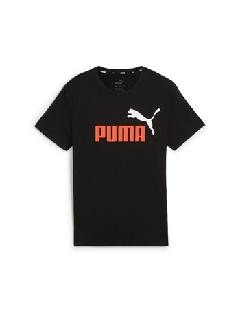 Puma 2-Colour Logo Short Sleeve Tee, Black product photo