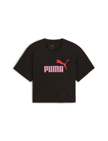 Puma Short Sleeve Cropped Tee, Black product photo