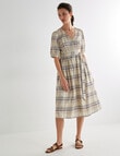 Jigsaw Dianna Printed Dress, Navy Check product photo View 03 S