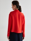 Jigsaw Michelle Cropped Shirt, Red product photo View 02 S