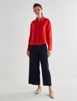 Jigsaw Michelle Cropped Shirt, Red product photo View 03 S