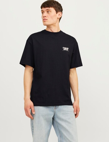 Jack & Jones Brooklyn Back Crew Neck Short Sleeve Tee, Black product photo