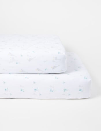 Teeny Weeny Geese Fitted Cot Sheets, 2-Pack product photo