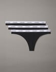 Calvin Klein Modern Logo Thong Brief, 3-Pack, Black, XS-XL product photo