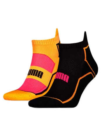 Puma Sneaker Run Sock, 3-Pack, Black & Orange product photo