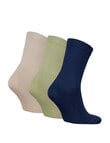 Puma Embroidered Crew Sock, 3-Pack, Navy, Green & Grey product photo View 02 S