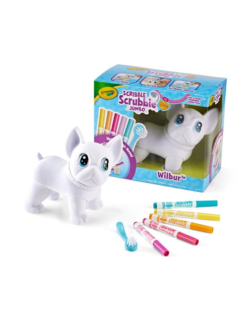 Crayola Scribble Scrubbies Poseable Jumbo Pet, Wilbur product photo