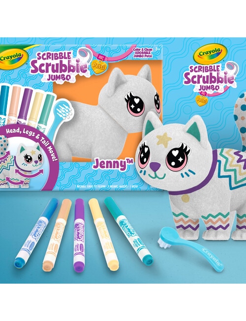 Crayola Scribble Scrubbies Poseable Jumbo Pet, Jenny product photo View 03 L