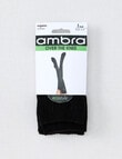 Ambra Organic Cotton Cable Over The Knee Sock, Black product photo View 02 S