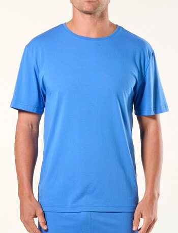 Mitch Dowd Bamboo-Blend Knit Sleep Tee, Regetta Blue product photo